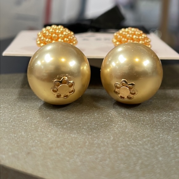 Champagne Bauble Earrings - Picture 2 of 5